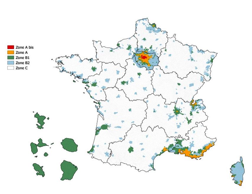 zones géographiques déterminées pour le prêt à taux zéro, PTZ. Le cabinet plane, expert en placement immobilier pour l'achat immobilier dans le logement neuf ou l'ancien