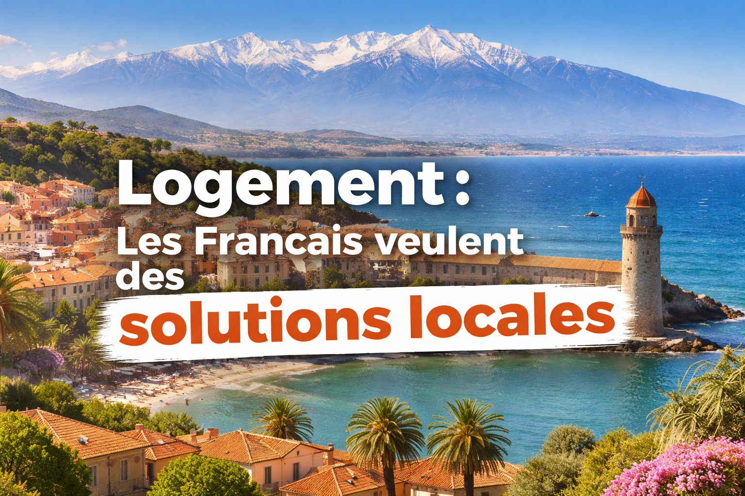Canigou et mer Méditerranée dans les Pyrénées-Orientales illustrant les solutions locales pour le logement à Perpignan