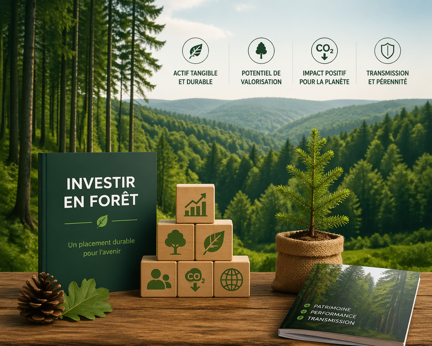 Illustration investissement en forêt